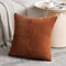 2-Pack Rust Boho Decorative Throw Pillow Covers 18x18 Inch (45x45 cm), Soft Corduroy Patchwork Textured Cushion Cases for Couch, Bed, Sofa, Farmhouse Fall Home Decor